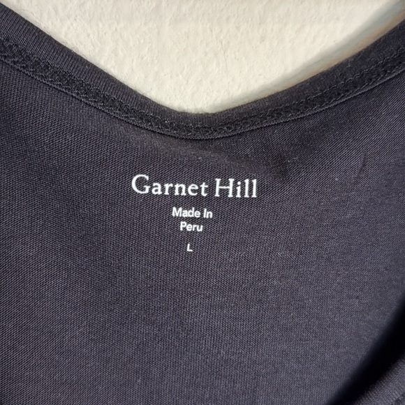 Garnet Hill Black Pima Cotton Maxi Dress with Pockets Size Large - Picture 2 of 5